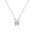 Silver butterfly necklace with opal detail on adjustable 41-50cm chain