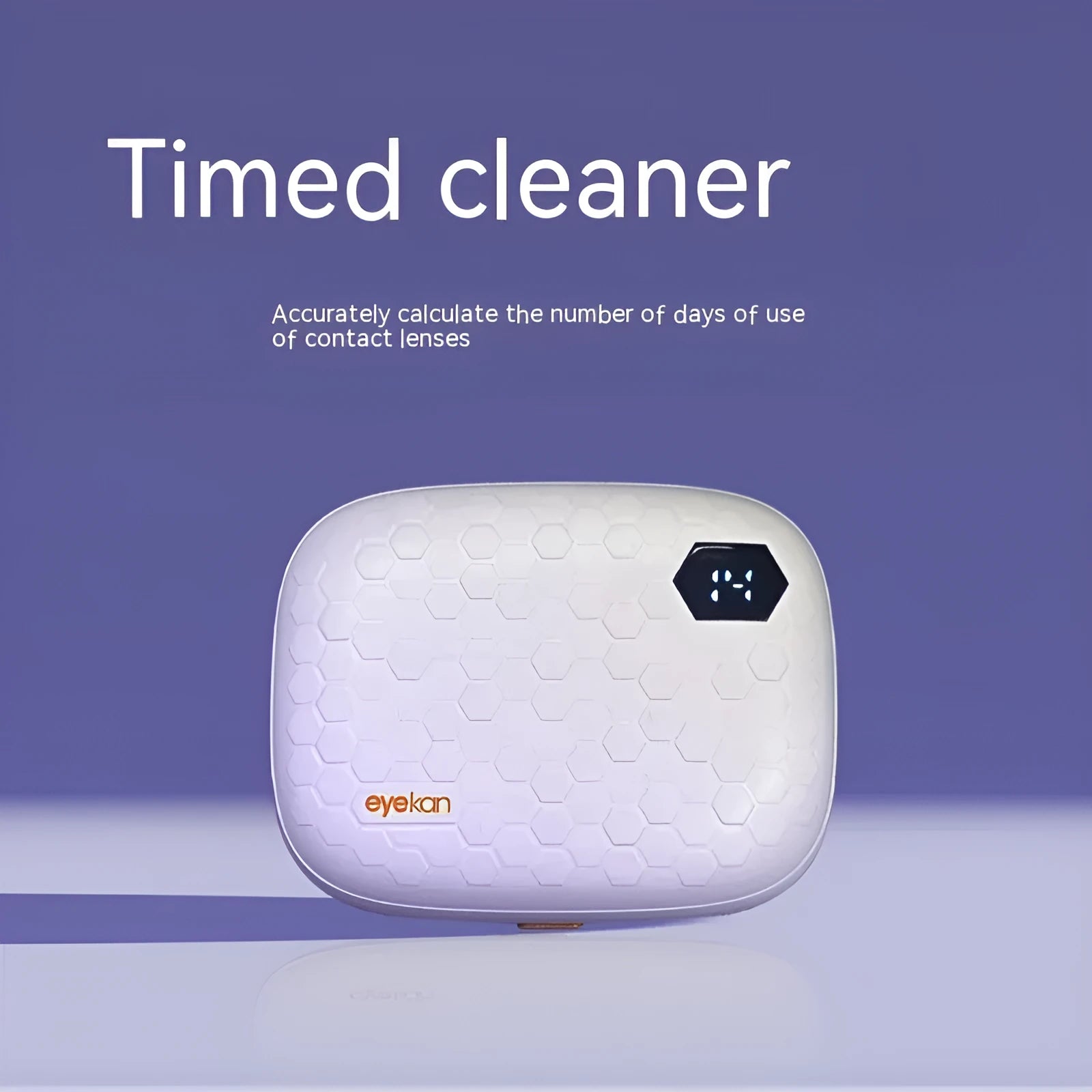 Automatic ultrasonic contact lens cleaner machine in plastic housing measuring 85x65x30mm