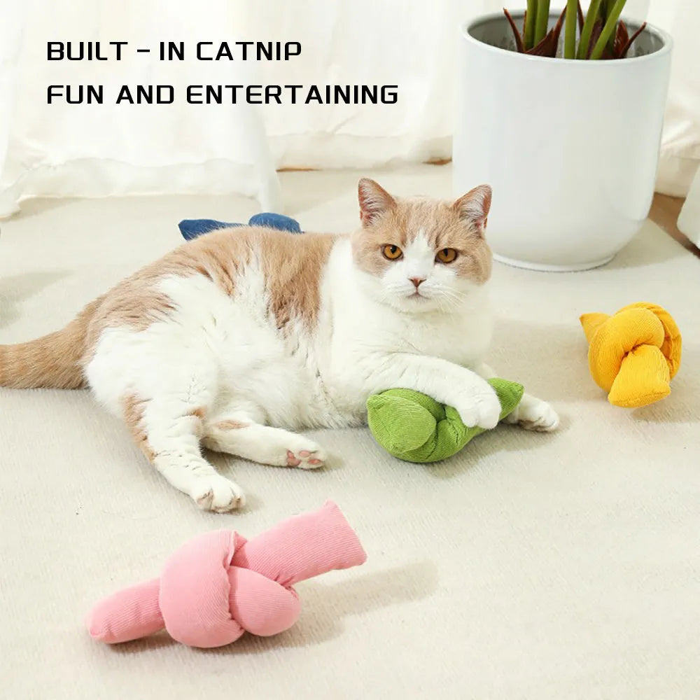 Natural white cotton dog rope toy with multiple sturdy knots for tug play and chewing