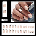 Black and white frosted matte false nails with mandarin duck colour split design.
