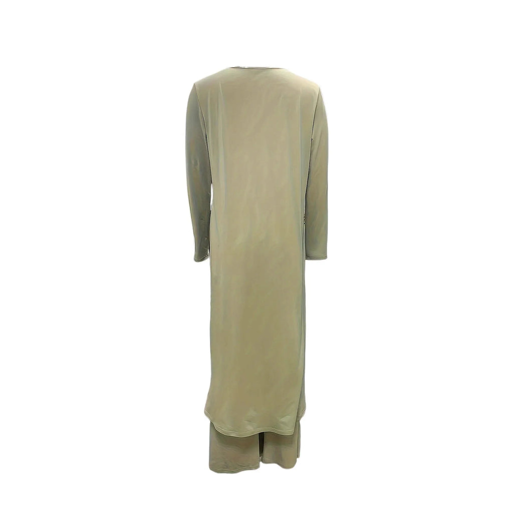 Black casual polyester two-piece tracksuit with long sleeves and trousers on a hanger