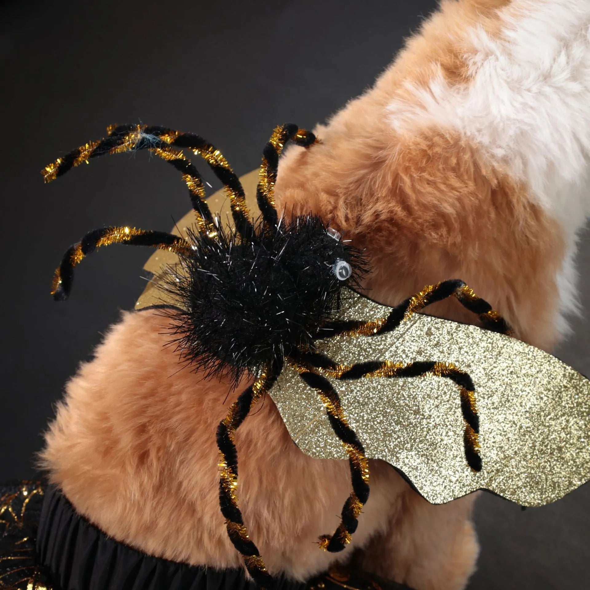 Polyester halloween party dog suit costume in suit colour design shown in multiple sizes