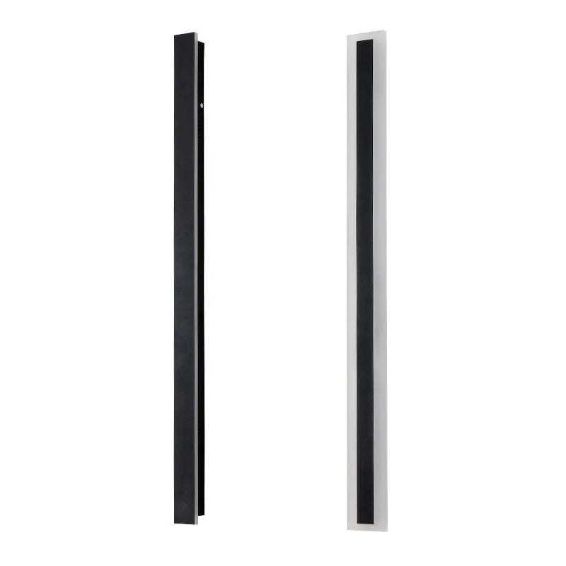 Outdoor LED strip straight wall lamp with wrought iron shell, 150cm length, IP65 waterproof rating