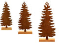 Set of three metal rusty Christmas tree elk decorations in American style for holiday display