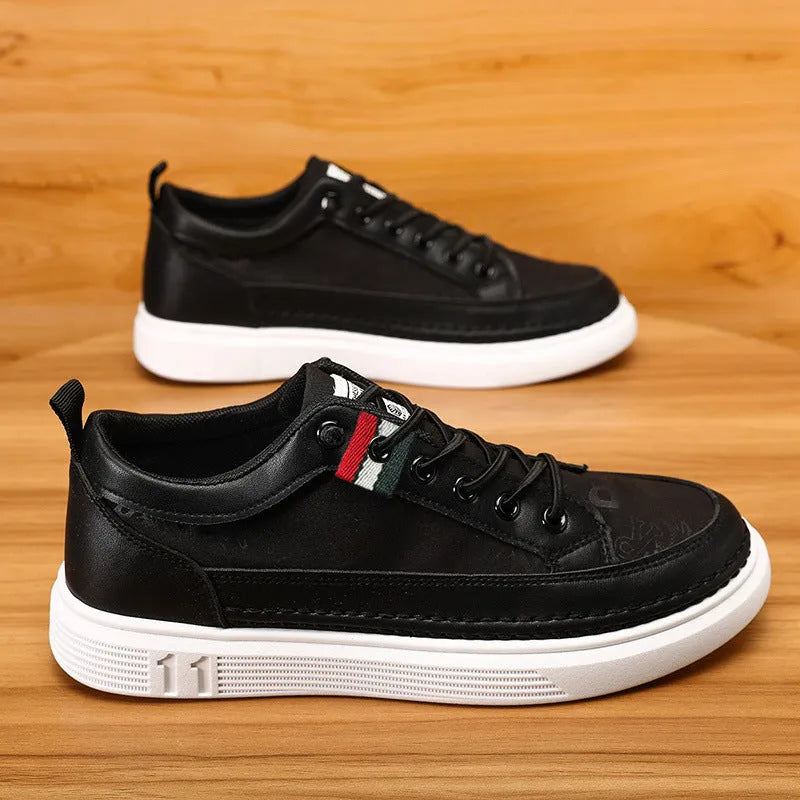 Men's black high-top canvas sneakers with a bandage style, round toe, and PVC sole.