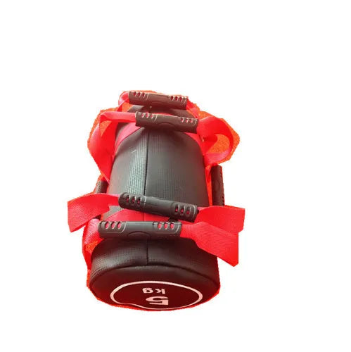 White PVC fitness training sandbag for weight lifting and strength conditioning