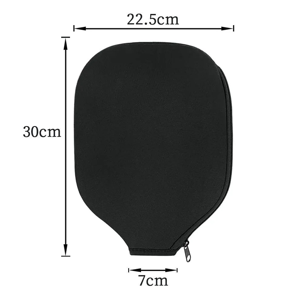 Black neoprene protective sleeve for a table tennis racket or paddle
