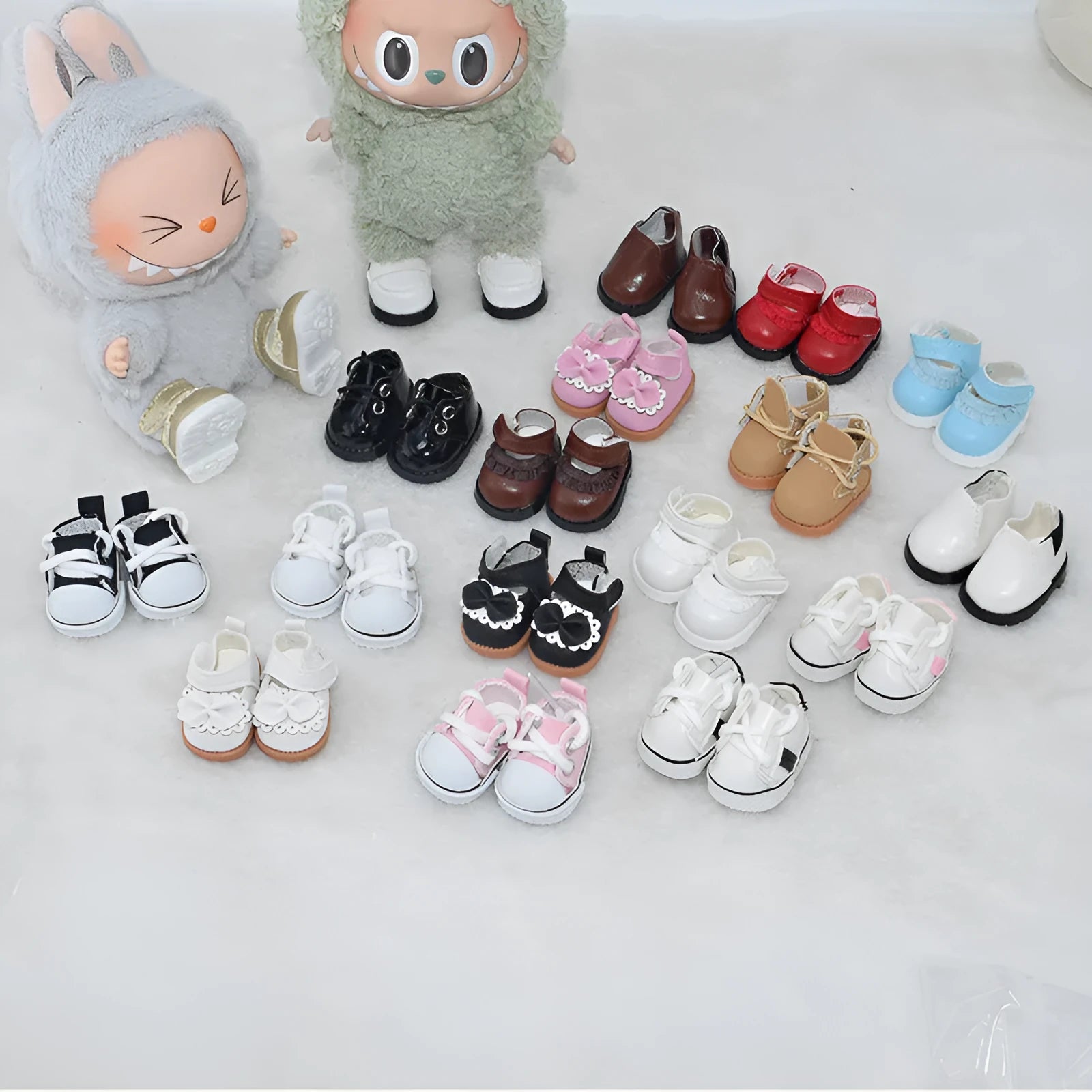 Doll replacement shoes accessories 17cm height PU material multiple styles
