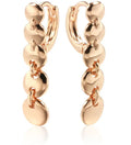 Retro gold tone woven copper circle drop earrings with vintage styling