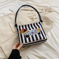 New Cartoon Sausage Dog Bucket Bag Autumn Texture Soft Polyester Crossbody Bag with Sewing Thread Detail Street Trend Shoulder Bag