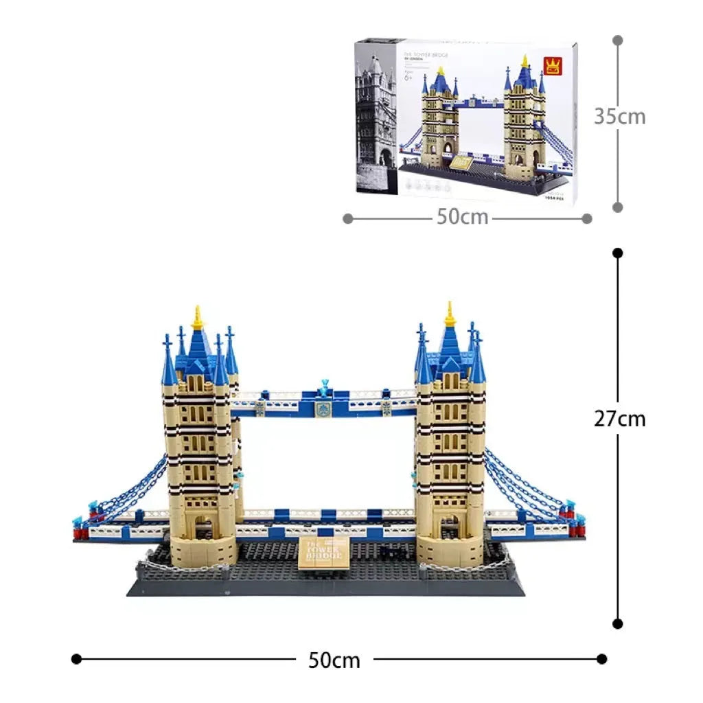 Wange architectural building blocks set with 800+ pieces for global landmark models