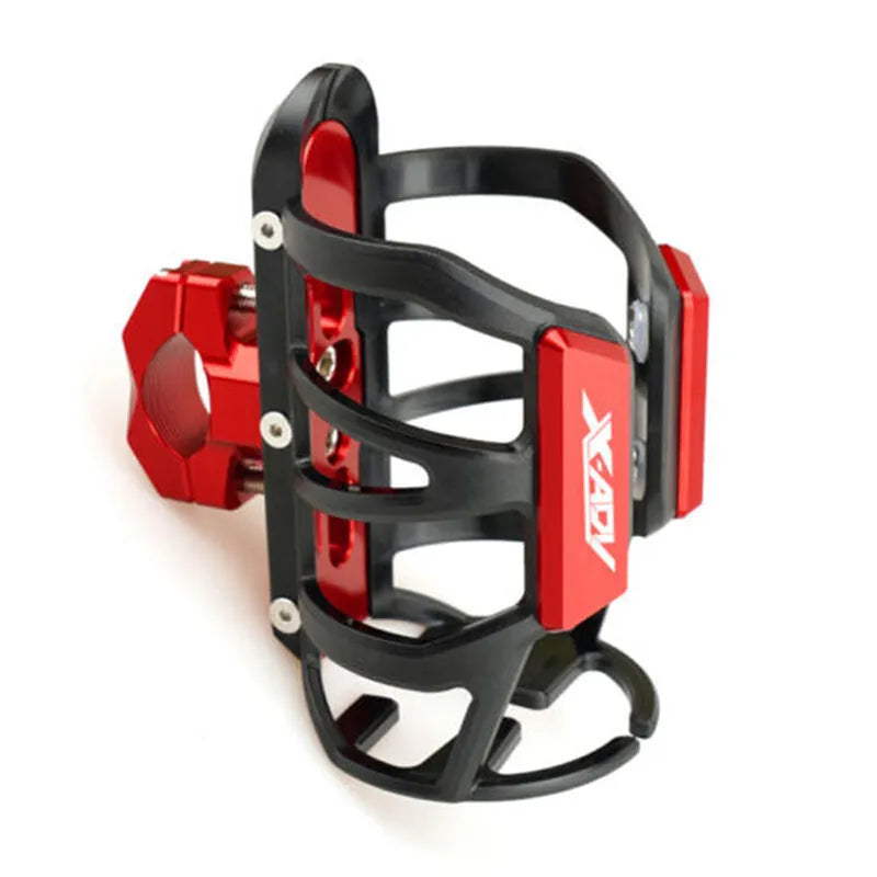 Modified water bottle cage for Honda X-ADV scooter in multiple colour options
