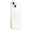 Clear transparent magnetic phone case for iPhone with MagSafe compatibility ring visible