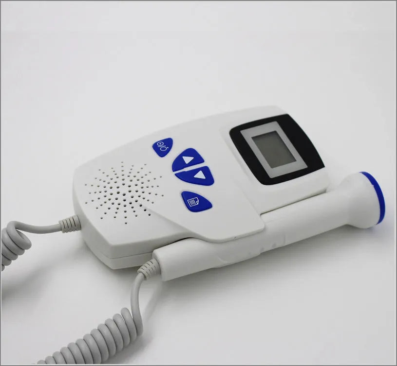 Digital waveform dual display fetal doppler heart rate monitor with TFT screen and probe