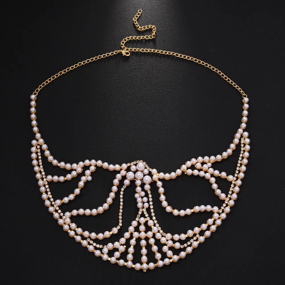 Geometric alloy rhinestone mask in gold or silver with crystal patchwork for festival parties