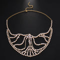 Geometric alloy rhinestone mask in gold or silver with crystal patchwork for festival parties