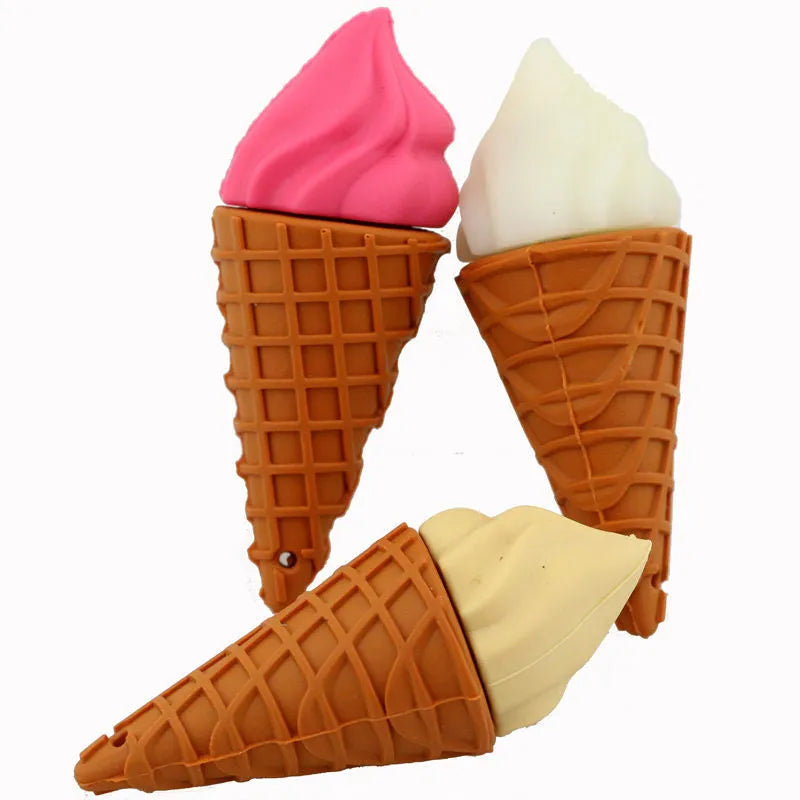 Mini ice cream shaped USB stick in pink colours with capacity options from 4GB to 128GB