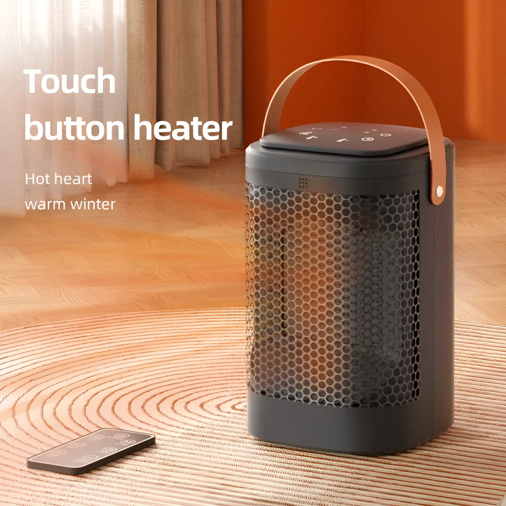 618 electronic model colour touch screen heating radiator with remote control on a table.
