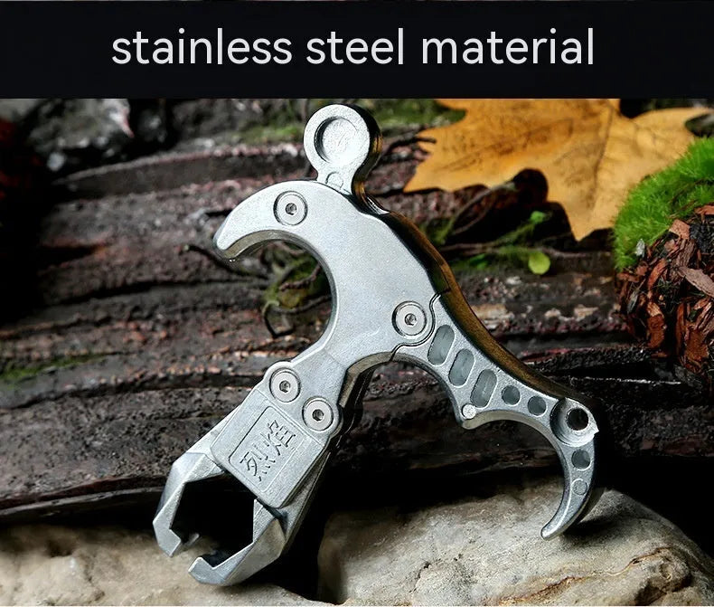 Zinc alloy archery release aid with a two-axis harpoon clip and adjustable fitting.