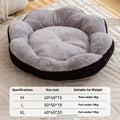 Thick warm rabbit plush round cat bed with removable cover in flower nest pattern colours