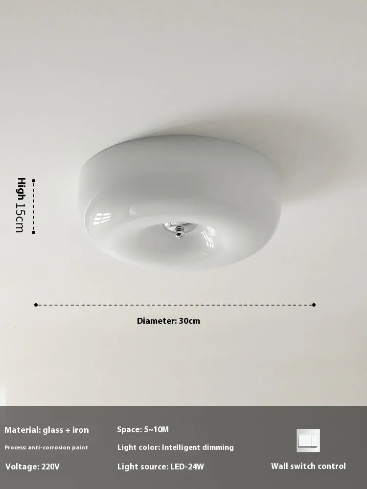 American style bedroom ceiling lamp in cream colour with three-colour light adjustment