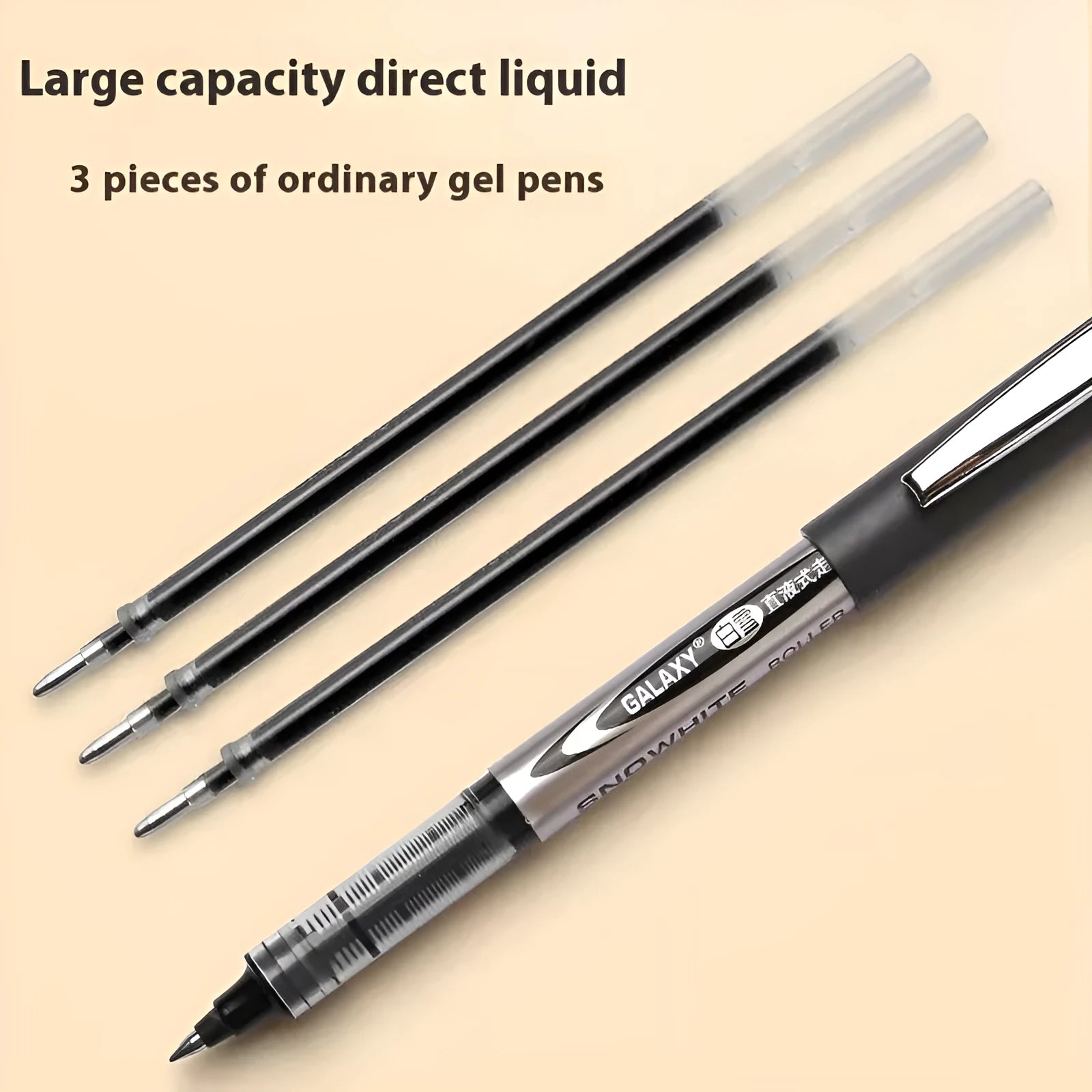 Simple Series 0.5mm water-based quick-drying signature pen with plastic shell in four ink colours