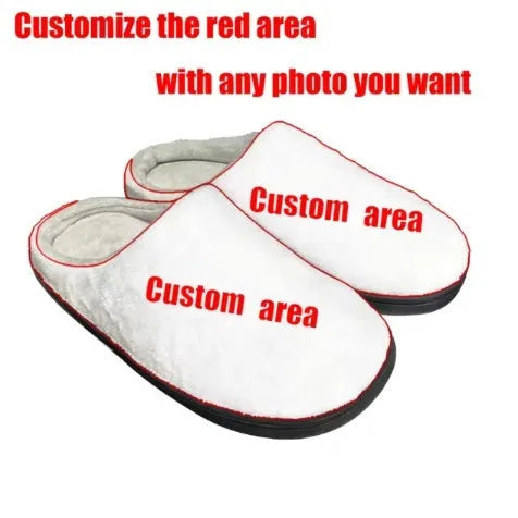 A pair of pattern printed cotton slippers with a flannel upper and TPR outsole, shown in the available colour.