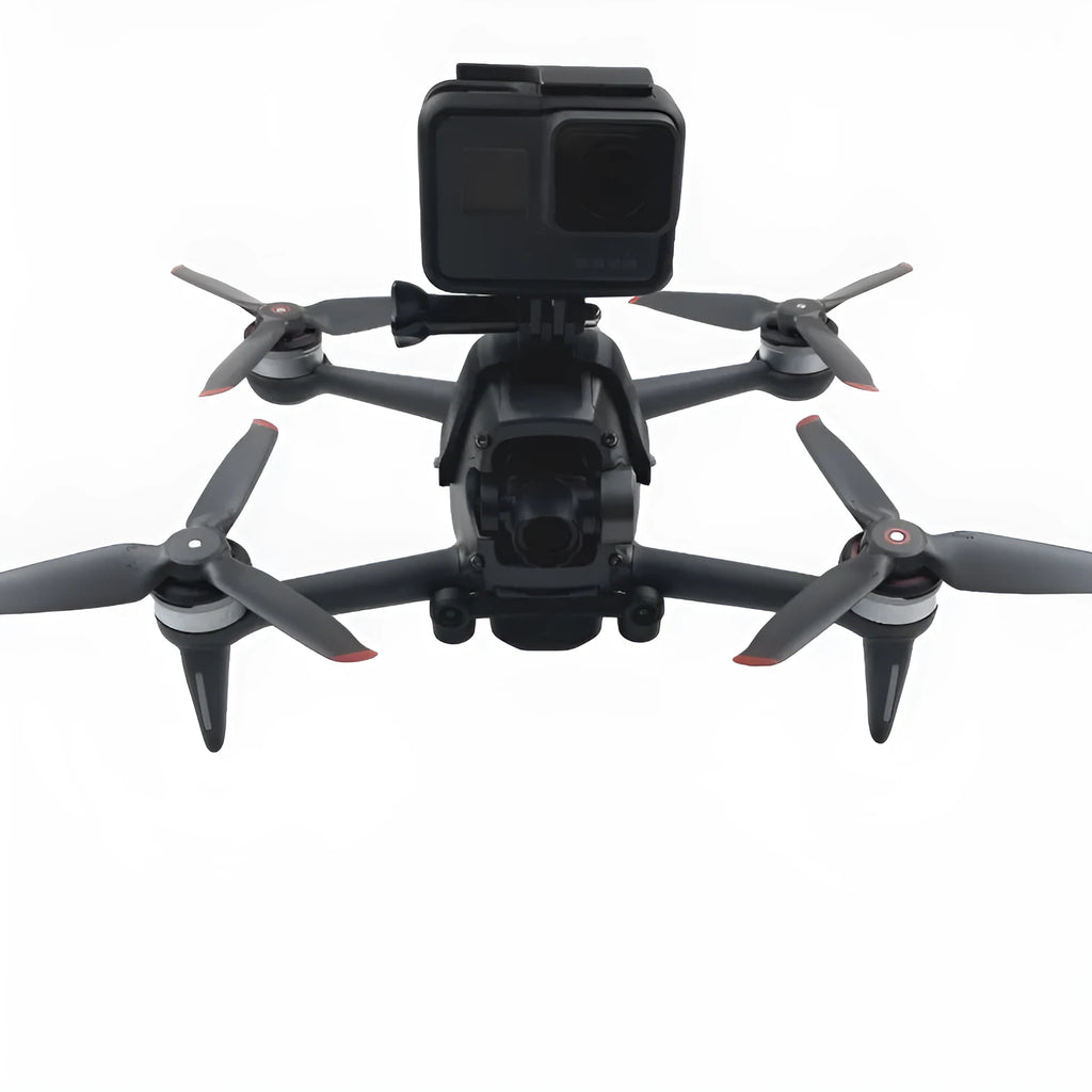 3D-printed hard plastic action camera expansion bracket with soft sponge layer for drone mounting