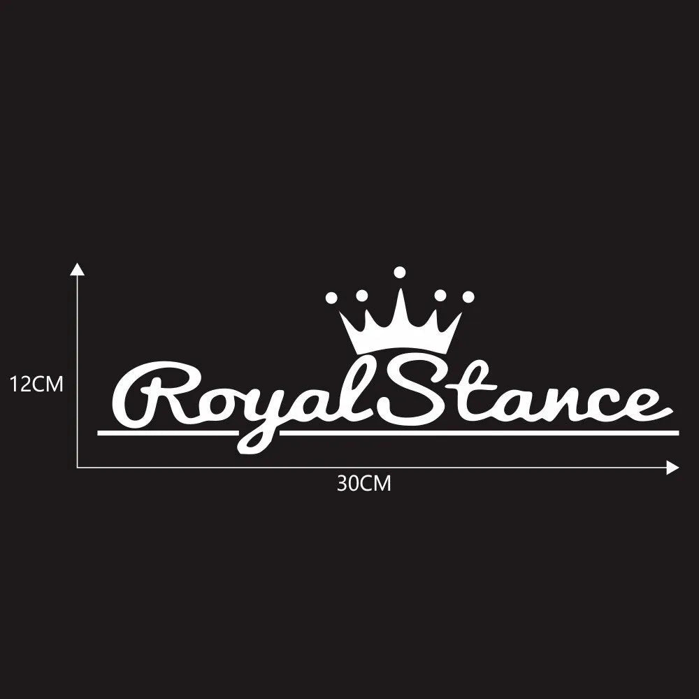 30cm long crown design car sticker on vehicle window in reflective PET vinyl material