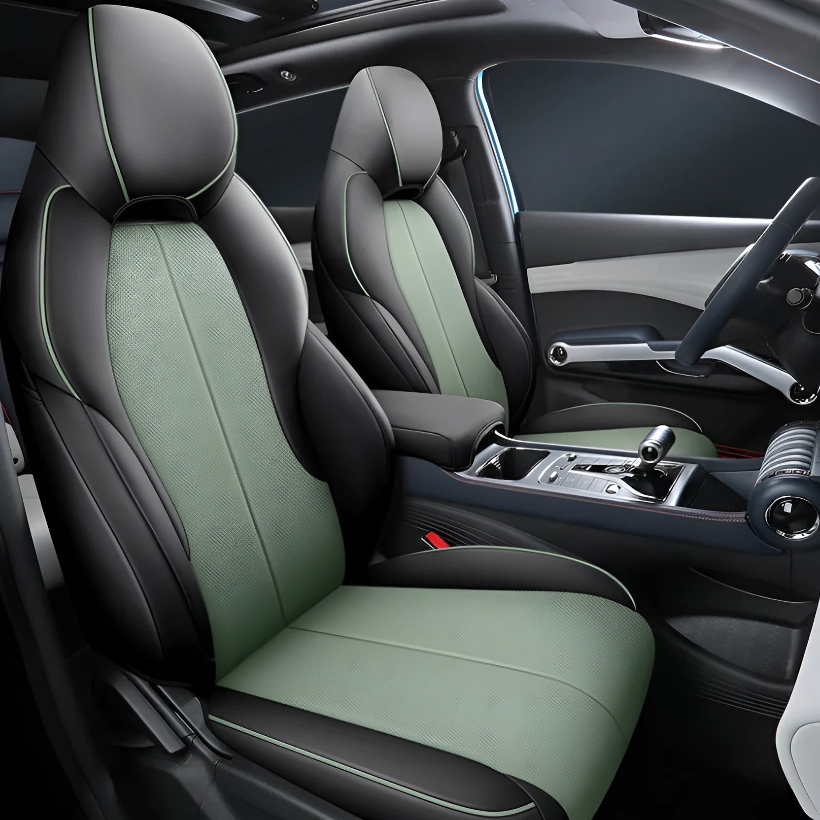 BYD Yuan PLUS car cushion cover in adventure green colour with 70x55cm dimensions