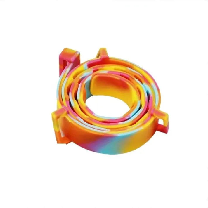 Rainbow plastic flea collar for cats 38cm and dogs 62cm with insect repellent properties