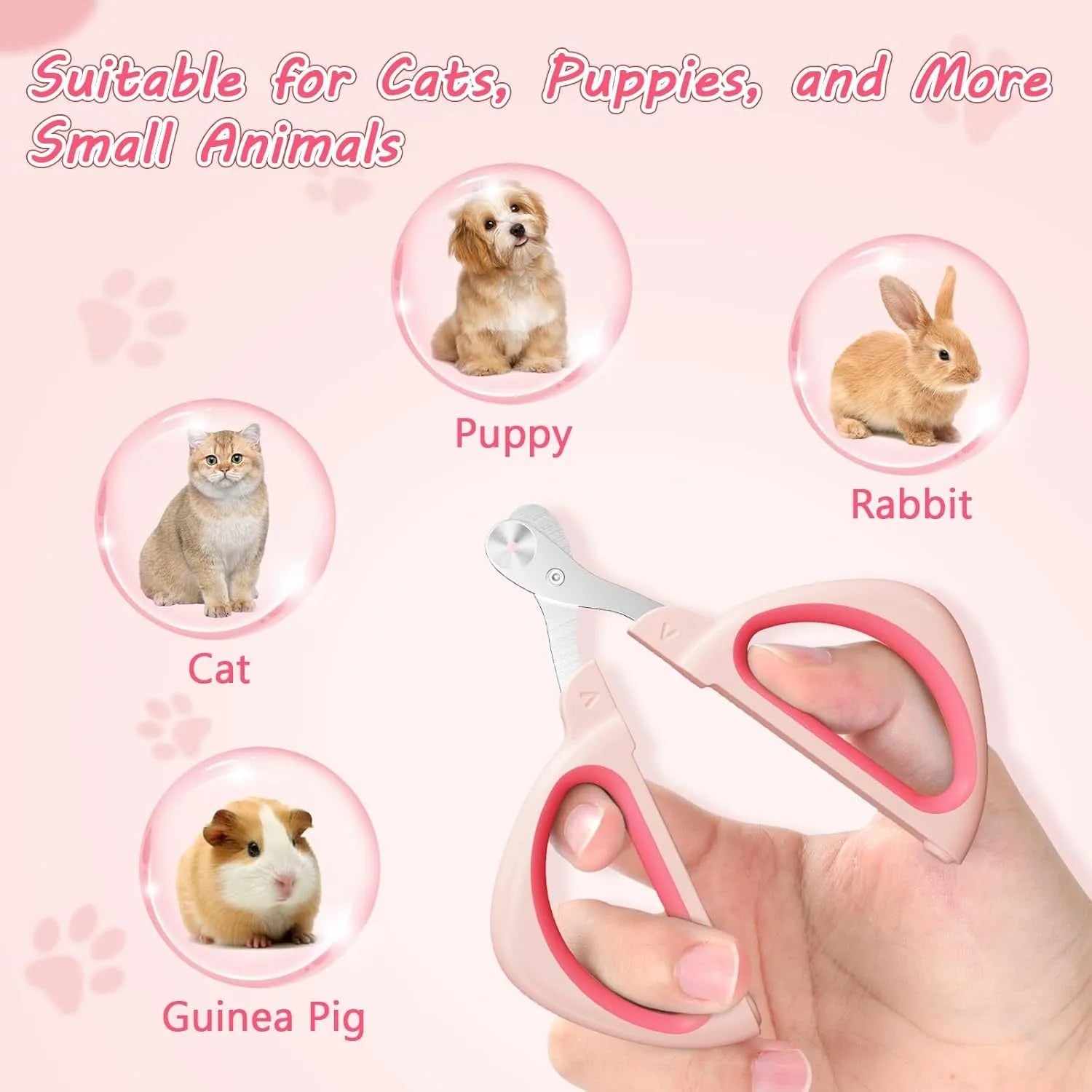 Blue pet nail clipper with positioning hole and non-slip handle for trimming cat claws