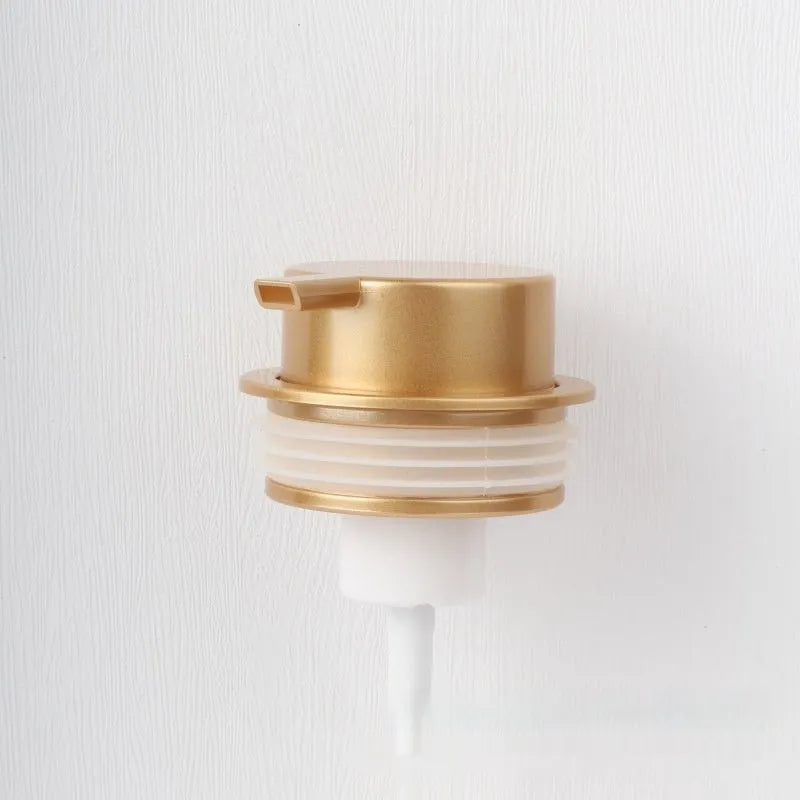 ABS plastic foam pump for facial cleanser in various metallic and matte colours.