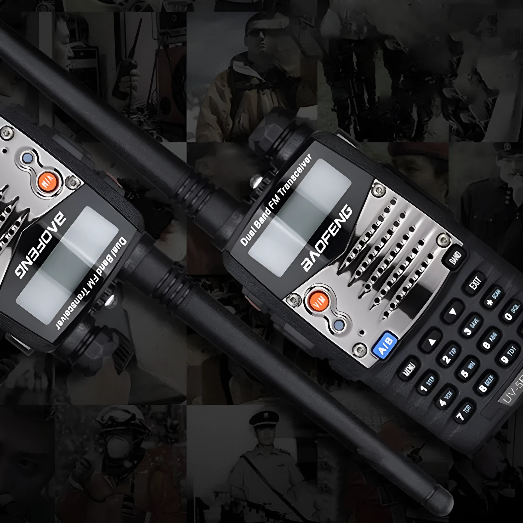 Baofeng UV-5RA dual band two-way radio with dual display for outdoor and civil communication
