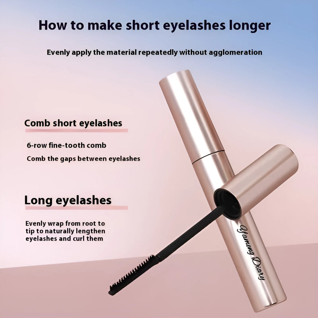 Long-lasting curling mascara tube in black and brown colour options