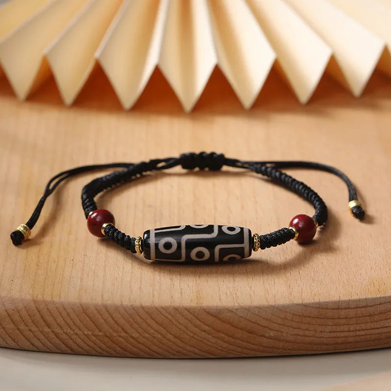 Tibetan Agate Dzi Bead Bracelet men's shrinkable adjustable couple style original design