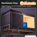 Gentleman Gray polyester bed curtain and mosquito net tent for a 0.9m wide bed.