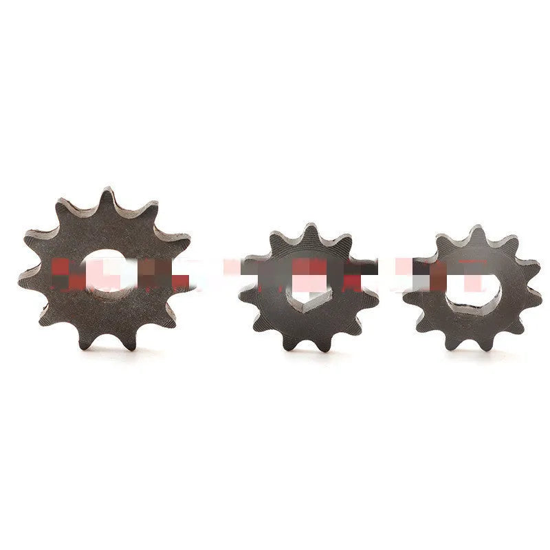 Motorcycle 11-tooth cast iron gear for 25hT8F chain systems with non-circular design