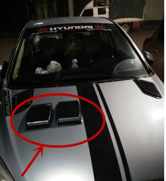 Car decoration vent in black silver or white ABS plastic with 260mm bottom length for vehicle exterior styling