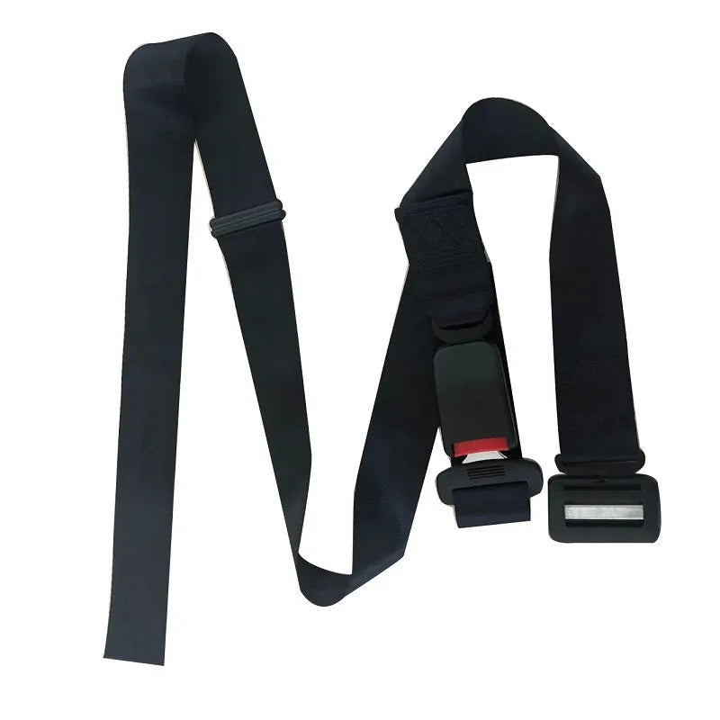 Black ABS polyester pregnant women's safety belt anti-strangulation device with metal buckle