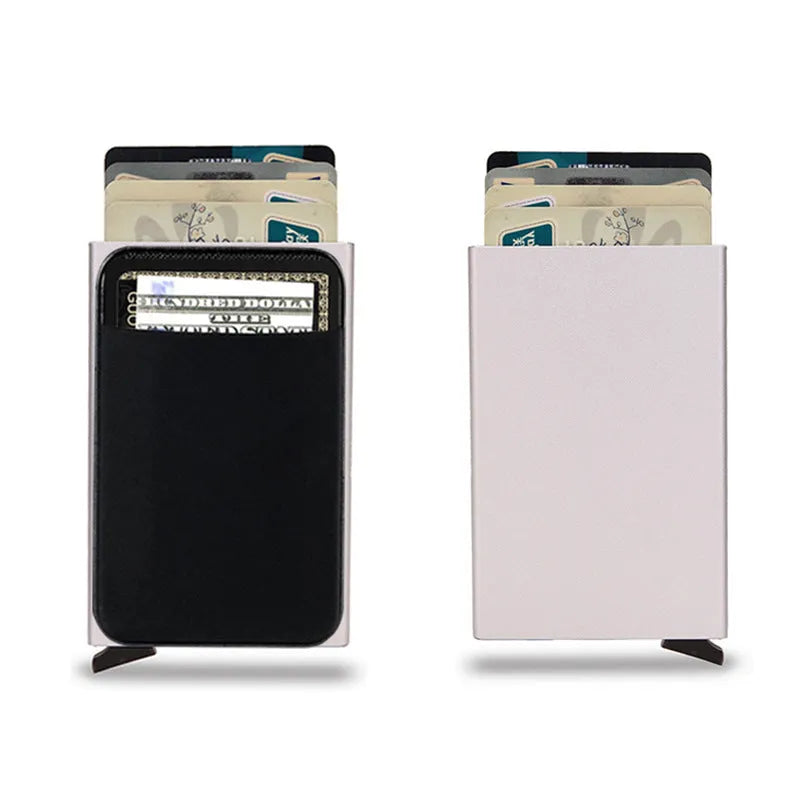 Aluminium alloy metal credit card holder with frosted finish in multiple colours