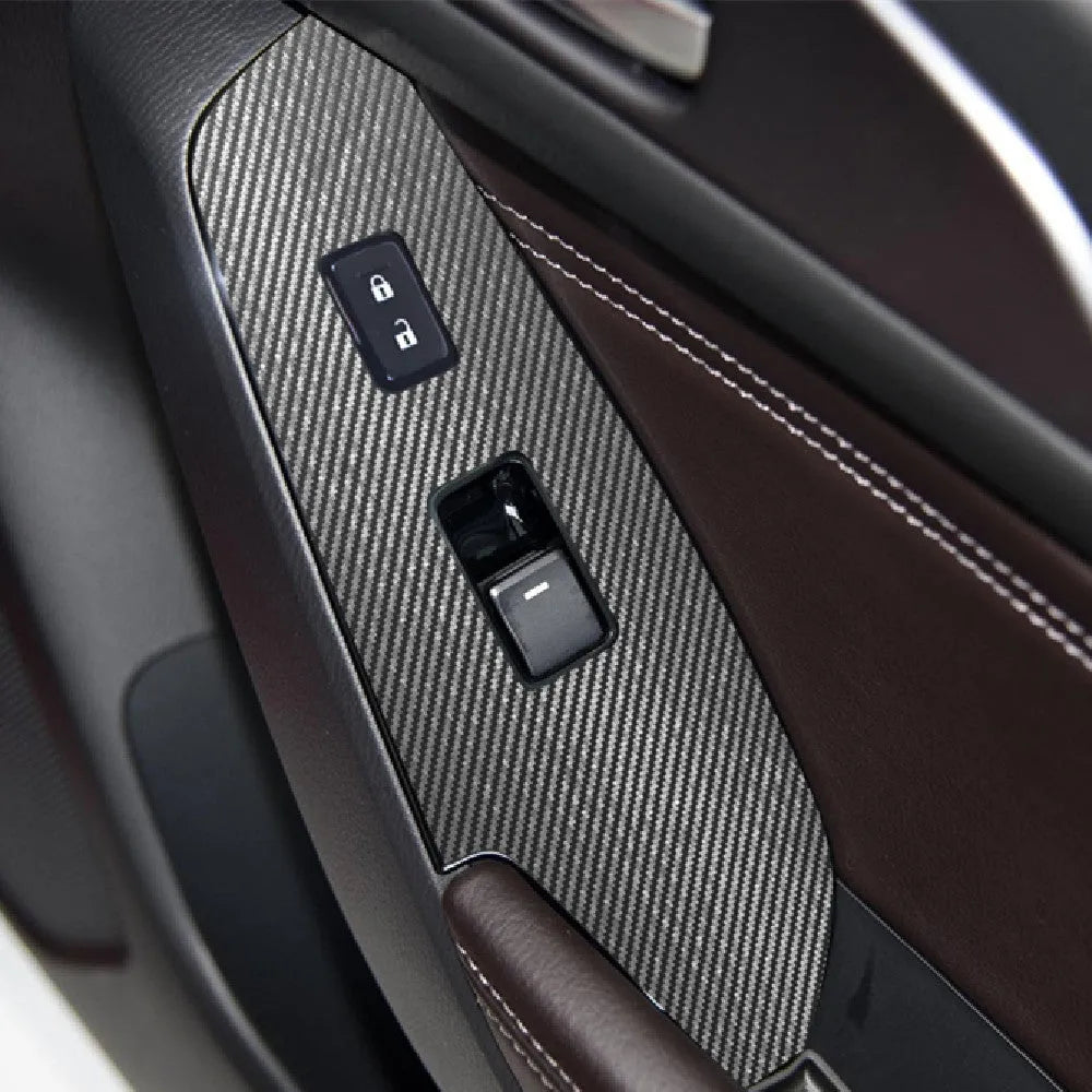 TPU protective films for 14-19 car door control switch panels in multiple finishes