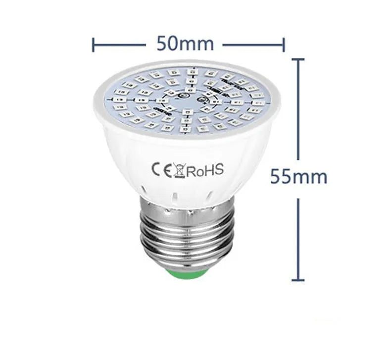 White LED plant growth lamp with 80 beads for indoor potted plants covering 30-80 square centimetre areas
