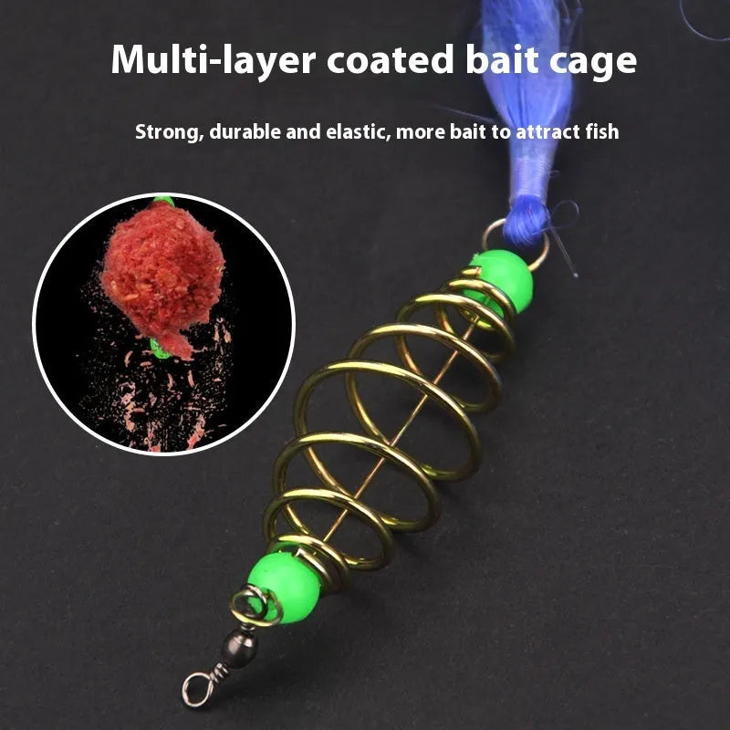 Hand sprinkle fishing net with nylon and metal construction, shown with different mesh size options