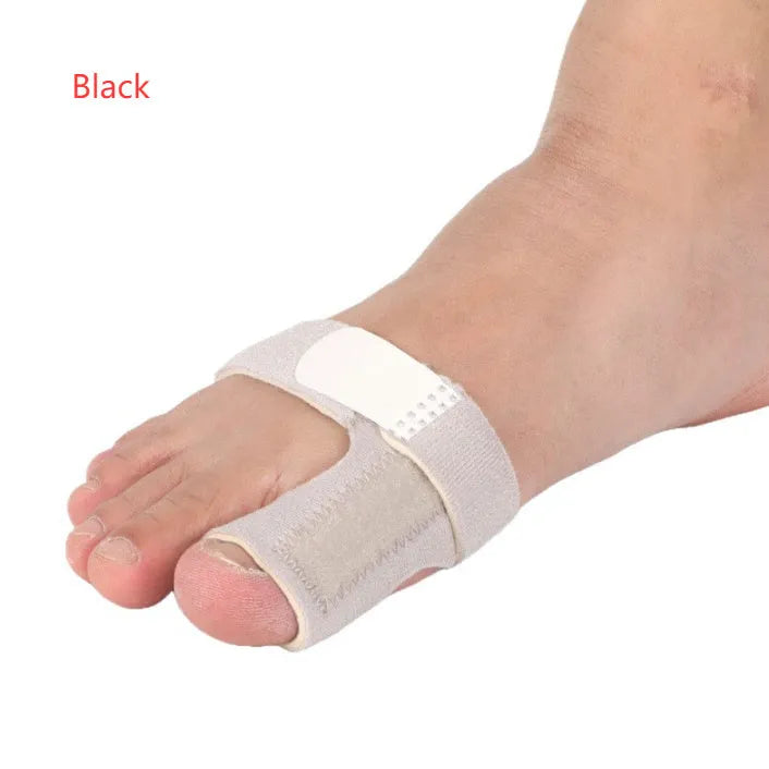 Toe fracture protective sleeve with steel bar in black fabric