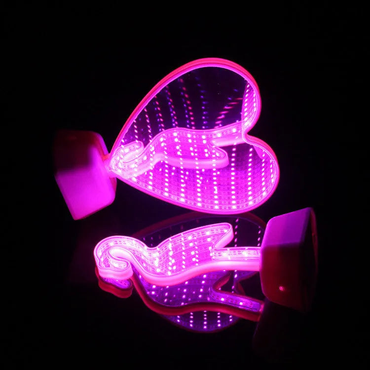 Double-sided rose red LED love tunnel light measuring 16cm wide with plastic construction