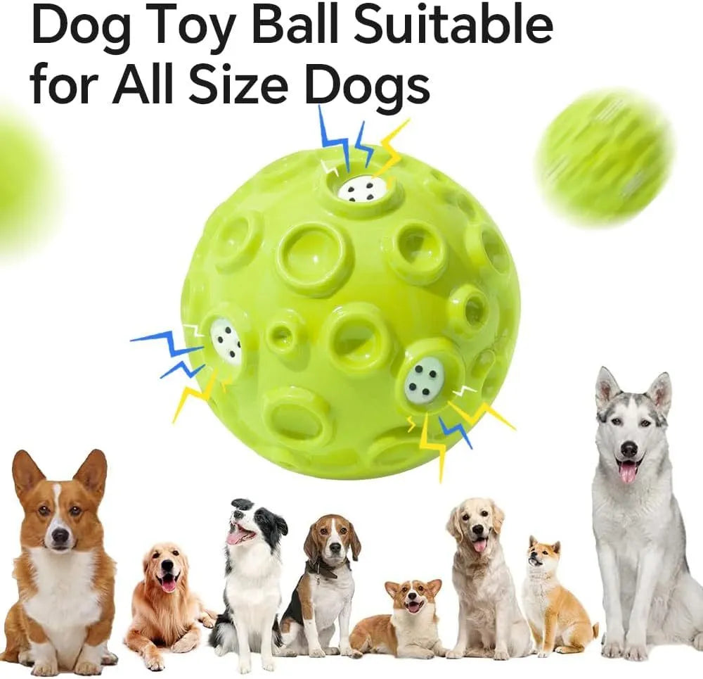 Coloured rubber dog ball with textured surface for aggressive chewers and teeth cleaning