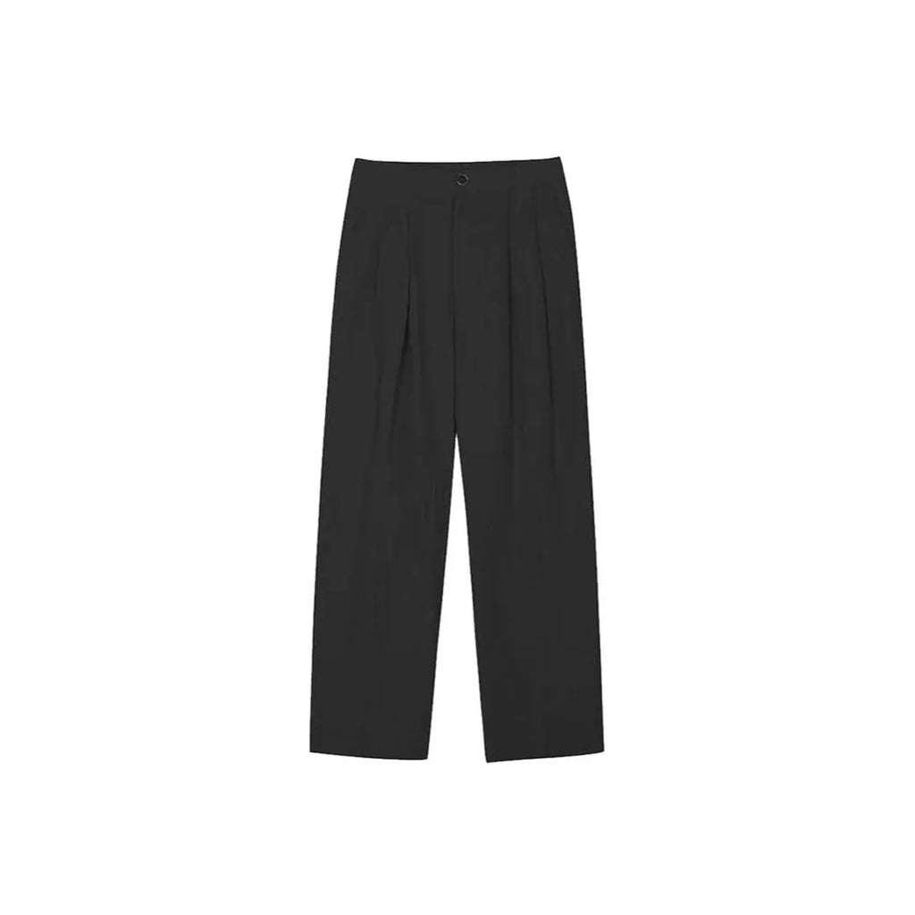 Men's wide-leg cotton linen trousers in apricot colour with micro-elastic waistband