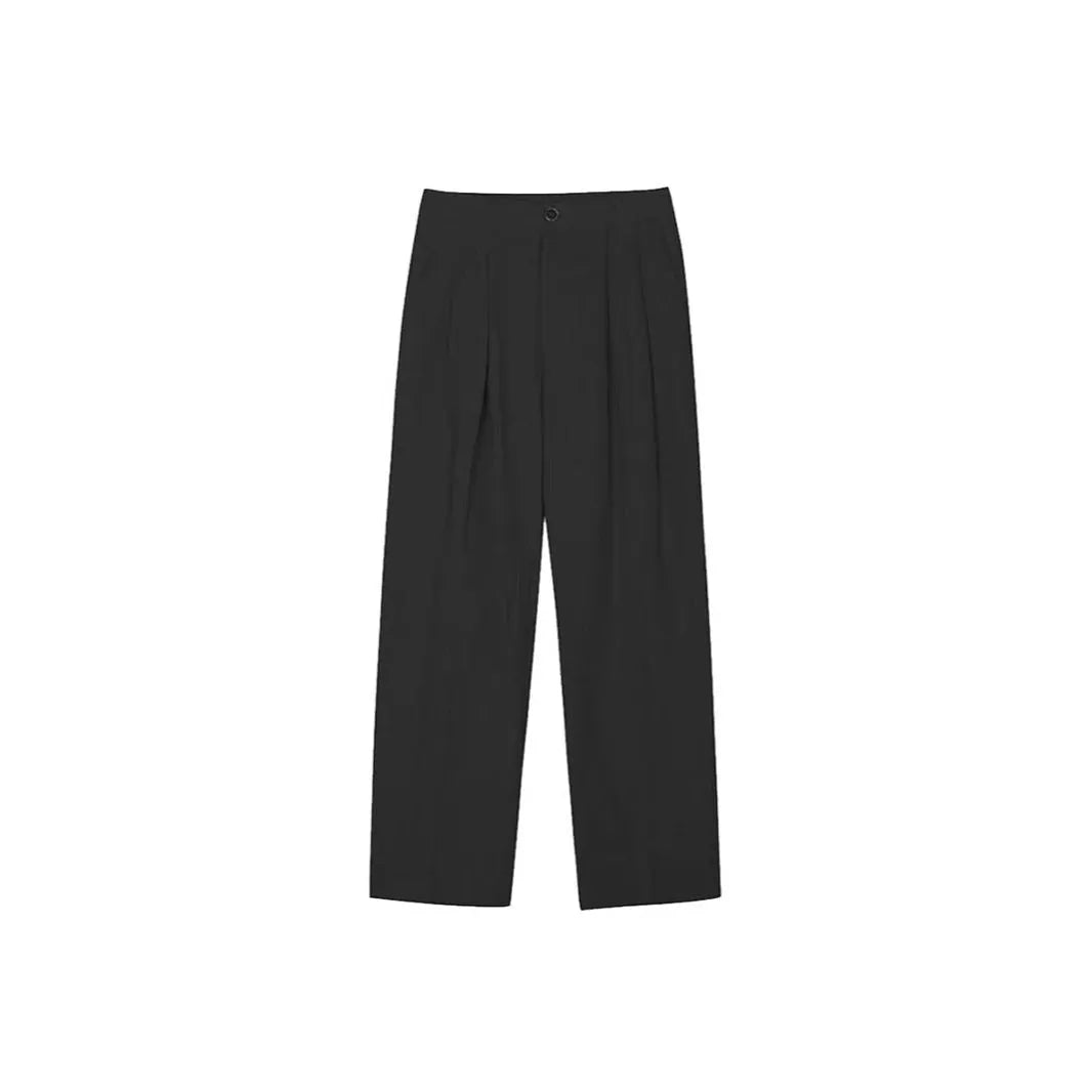 Men's wide-leg cotton linen trousers in apricot colour with micro-elastic waistband