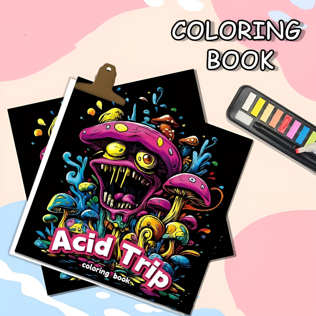 Acid tour colour painting book measuring 200mm in length for drawing and sketching